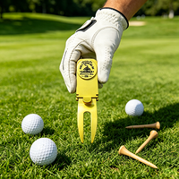 Alat Perbaikan Lapangan Golf Custom dengan Tekstur Permukaan Khusus dan Logo Pribadi, Pesanan Sampel Diterima
