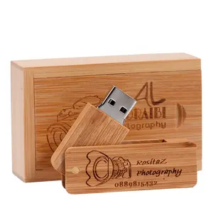 JASTER clé usb USB 2.0 en bois couteau carré clé USB 64GB 32GB 16GB 4GB stockage de données clé de mémoire logo personnalisé gratuit