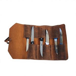 Étui à couteaux de chef en cuir robuste et luxueux avec protection anti-odeur pour le rangement et l'organisation culinaire en restaurant LSKR-0006 - Product Image 1