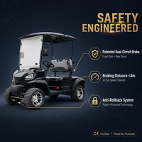 Carrito de Golf Eléctrico de Dos Plazas, Motor de CA de 4KW, 60V, Alcance de 80-100KM, para Campos de Golf, Resorts y Villas, Color Personalizado, Venta al Por Mayor
