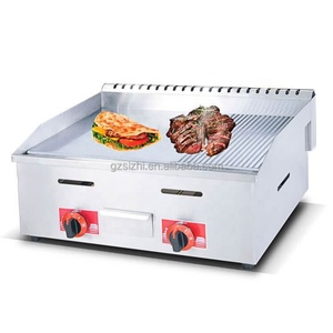 Sizhi Bán Buôn Nhà Hàng Thép Không Gỉ Thương Mại <span class=keywords><strong>Gas</strong></span> Grills Vỉ Nướng 2 Trong <span class=keywords><strong>1</strong></span> Teppanyaki Khí Đốt Tự Nhiên Vỉ Nướng Với Nồi Chiên Khí - Product Image 4