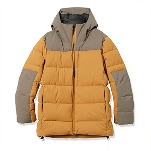 Best Selling Plus Size Men's Winter Stand Puffer <b>Jacket</b> Zipper Closure <b>Canvas</b> Customizable Logo OEM/ODM Eco-Friendly Direct - Product Image 1