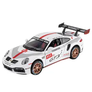 Model cars 1:32 metal diecast Porsche 911 super car alloy car model with sound and light pullback metal model toys