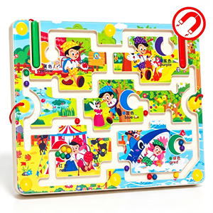 Juguetes <span class=keywords><strong>de</strong></span> Laberinto Magnético Montessori, Aprendizaje Temprano, Desarrollo Intelectual Educativo para Niños - Product Image 1