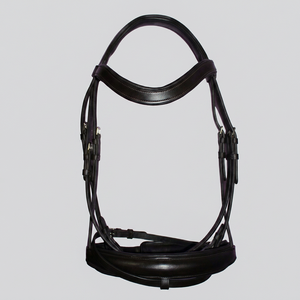 Brida de cuero inglesa personalizada para entrenamiento de caballos de Divine International - Product Image 1