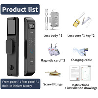 Serrure Intelligente WiFi Tuya Q32 avec Déverrouillage par Reconnaissance Faciale, Empreinte Digitale, Mot de Passe, Carte IC, Clé et Application, Compatible Portes en Aluminium/Acier/Bois, Stockage Cloud, Qualité Supérieure