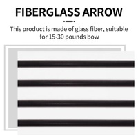 Flèches en fibre de verre de 6 mm, longueur 80 cm, diamètre extérieur 6 mm, flèches de tir à l'arc 1100 Spine pour arc classique, entraînement et débutants, vente en gros