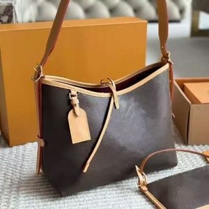 Hot Selling Famous Brand Designer <b>Ladies</b> Casual Tote Handbags Genuine Leather Zipper Stripe Waterproof Luxury <b>Wallet</b> Bags - Product Image 1