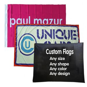 3x5FT Polyester Sublimation Blank Banner Customized Any Logo Fans Sport Custom Flags - Product Image 1