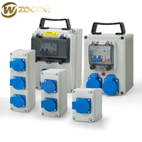Boîte de distribution électrique industrielle OEM ABS étanche multi-prises prises combinées bande de prise facile d'accès acier industriel