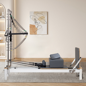 Premium Yoga Bed Equipment <b>Aluminium</b> Reformer With Half <b>Tower</b> New Design Pilate Reformer for Home Workout SDZS-32 Reform - Product Image 2
