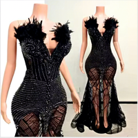 Robe longue sur mesure pour femme, élégante, moulante, avec diamants, pour bal de promo, soirée chic, petite commande
