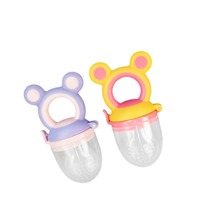Tétine en silicone grenouille Offre Spéciale pour bébé mangeoire aux fruits frais avec housse en silicone 1 PK sans BPA