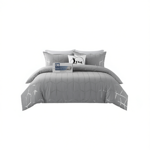 Ensemble de couette DB 8 pièces, taille King Queen, 100% coton tissé, motif floral, literie pour la maison - Product Image 1