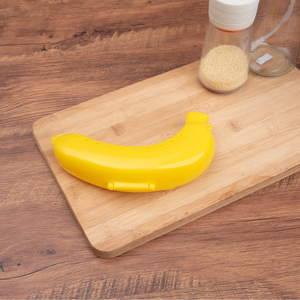 Boîte à bananes portable en plastique rigide, mignonne, jaune, pour voyage, réutilisable, étui à bananes pour enfants - Product Image 6