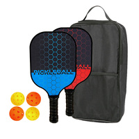 Raquette professionnelle légère en nid d'abeille Graphite en fibre de carbone pickleball pickleball et raquettes de padel avec sac de sport