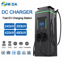 Chargeur DC pour véhicules électriques à refroidissement liquide ultra-rapide 300kW 350kW 400kW CCS2 NACS RFID OCPP pour la recharge publique et commerciale des véhicules électriques