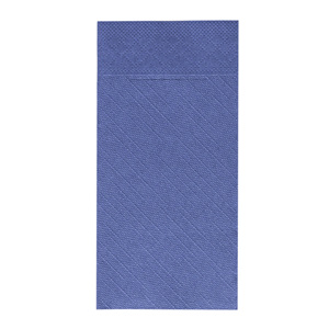Pocket-Servilletas Uni azul 40x40 cm 1/8-Fold de Tisú-Deluxe - Product Image 2