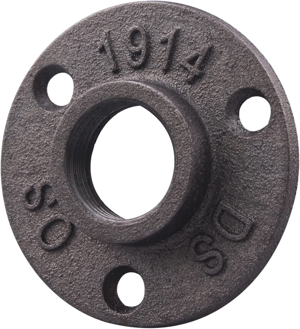 Фланец для пола из ковкого железа с тремя резьбовыми отверстиями, 3/4 дюйма
