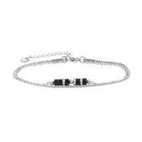 Nouveaux bracelets en acier inoxydable plaqué or 18 carats, bijoux avec perles en pierre naturelle, bracelet double couche exquis et tendance pour femmes