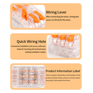 Tự làm đi trong suốt dây kết nối 222 223 nhỏ gọn dây dẫn SPL Mini Push-in khối thiết bị đầu cuối cá<span class=keywords><strong>p</strong></span> nối cho <span class=keywords><strong>LED</strong></span> ánh sáng Conector - Product Image 4