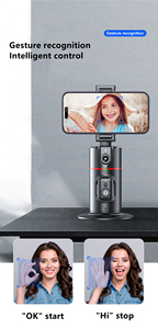 Meilleur trépied de téléphone rotatif à 360 degrés stabilisateur de lumière de bâton de selfie automatique pour l'enregistrement vidéo de téléphone portable <span class=keywords><strong>en</strong></span> direct - Product Image 4
