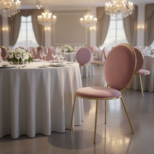 Luxurious Stainless Steel Velvet Fabric Banquet <b>Chairs</b> for Hotel Dining Wedding Events Commercial Use - Product Image 4