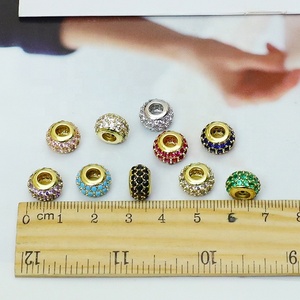Perles rondes multicolores DIY en forme de roue, perles à grand trou pour la fabrication de bijoux, breloques pour colliers et pendentifs - Product Image 5