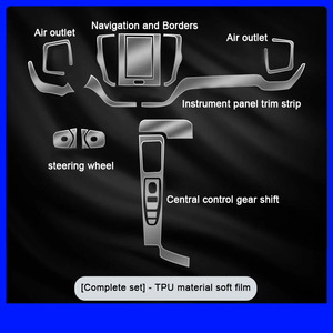 Film Transparent Tpu pour <span class=keywords><strong>Volvo</strong></span> <span class=keywords><strong>XC60</strong></span> autocollants de Protection intérieure de voiture panneau de tableau de bord de Navigation de sortie de vitesse de contrôle central - Product Image 2