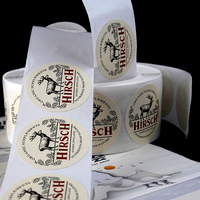 Produit personnalisé Autocollants ronds en papier vintage Impression d'étiquettes rétro décoratifs en vinyle avec logo en cercle