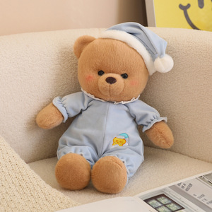 Peluche ours en peluche mignonne, pyjama de <span class=keywords><strong>bonne</strong></span> <span class=keywords><strong>nuit</strong></span>, ours câlin, compagnon de sommeil, poupée de confort - Product Image 4
