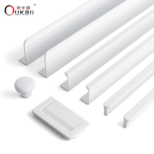 Phong Cách Châu Âu Chất Lượng Cao 1000Mm 128Mm Nhôm Loạt Cạnh Dài Màu Trắng Sáng Tủ Bếp Xử Lý Và Knobs - Product Image 4