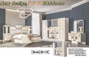 Set <span class=keywords><strong>Camera</strong></span> <span class=keywords><strong>da</strong></span> <span class=keywords><strong>Letto</strong></span> Moderno 5 Pezzi in MDF, Misura King Size, Pronto per la Consegna - Product Image 2