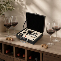 Ensemble cadeau de tire-bouchon multifonctionnel portable en alliage de zinc de style classique, de luxe, durable et de haute qualité