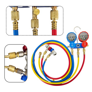 Ball Valve Manifold Gauge Set AC Refrigeration Tool for Automotive Refrigeration for <b>Car</b> Repair - Product Image 2