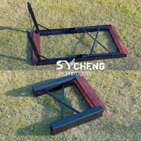 Table de camping pliante multifonctionnelle moderne en métal pour barbecue, mobilier d'extérieur tactique en aluminium IGT