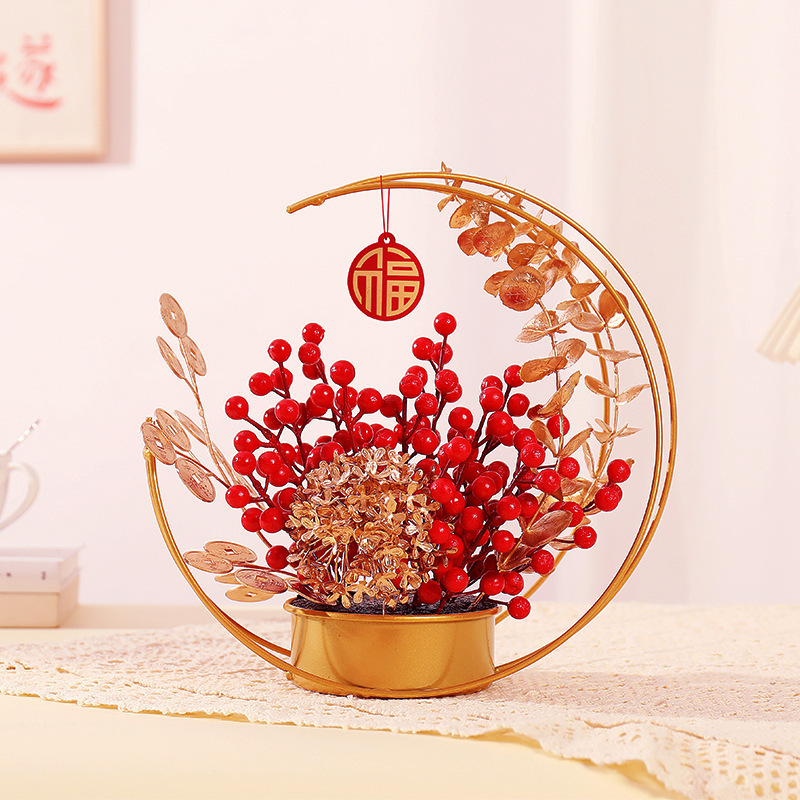 Panier de fleurs de bon augure et prospère