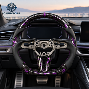 Volant sport à fond plat en fibre de carbone et cuir personnalisé pour Mazda 3 6 CX3 CX4 CX5 CX50 CX30 CX8 CX9 CX90 MX5 2017 - Product Image 4