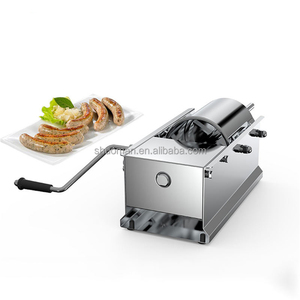 Machine à farcir les saucisses à piston manuel rapide en acier inoxydable à 4 tubes, horizontale, pour hot-dogs - Product Image 6