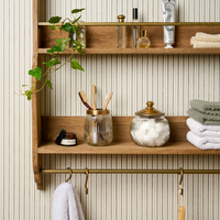 Étagère murale en bois moderne à 3 niveaux pour le rangement des aliments dans la cuisine, présentoir mural multifonctionnel