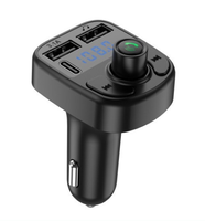 Pengisi Daya Mobil Modulator FM Dukungan Panggilan Handsfree Kartu TF USB Disk Pemutar MP3
