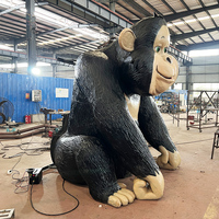 Último equipo de Parque de Atracciones personalizado lindo Animatronics Animal gorila que funciona con monedas Gashapon máquina de juguete para Centro Comercial