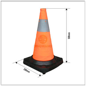 Cones De Trafego 500mm Straßen kegel aus wasserdichtem Oxford-Stoff mit Gummi basis 50cm tragbarer zusammen klappbarer Verkehrs kegel - Product Image 4
