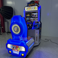 Simulateur de jeu de course automobile d'arcade à monnayeur, boîtier métallique, garantie 1 an, langue anglaise