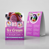 Présentoir de crème glacée, carte d'exposition personnalisée, pour Restaurant, Table debout, bureau, nourriture, vente en gros, usine