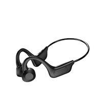 Earphone Nirkabel Konduksi Tulang Terlaris 5.0 dengan Slot Kartu Memori, Kontrol Suara, Desain Pengait Telinga, Tahan Air
