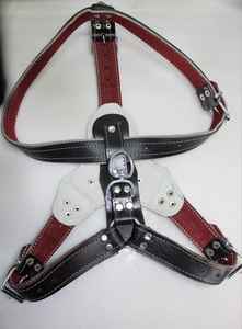 Harnais pour animaux de compagnie collier de corps de chien colliers de harnais en cuir accessoires pour chiens laisse harnais pour animaux de compagnie colliers de chien - Product Image 4