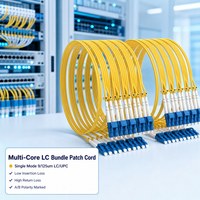 Kabel Patch Fiber Optik Aktif LC/UPC Bundle Multi-Core SM LSZH dengan Jumlah Inti yang Dapat Disesuaikan untuk Jaringan Akses FTTH 1m-100m