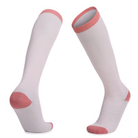 Chaussettes de compression personnalisées pour l'extérieur, au-dessus du genou, pour hommes et femmes, en Spandex, pour marathon, course à pied, tube long, fines, pour mollets