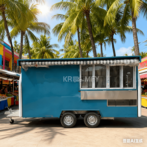 Remorque populaire pour la vente de glaces, camion de cuisine, kiosque mobile à café, chariots de rue, chariot de vente de hot-dogs - Product Image 3